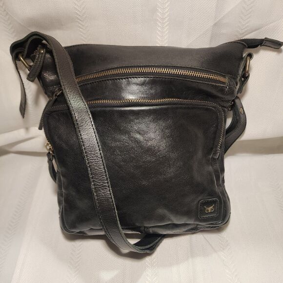 Wise Owl Leather Crossbody Bag Purse Black Travel Business Work Casual - Picture 5 of 15
